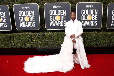 Billy Porter chose all white for the 77th annual Golden Globe Awards.   EPA