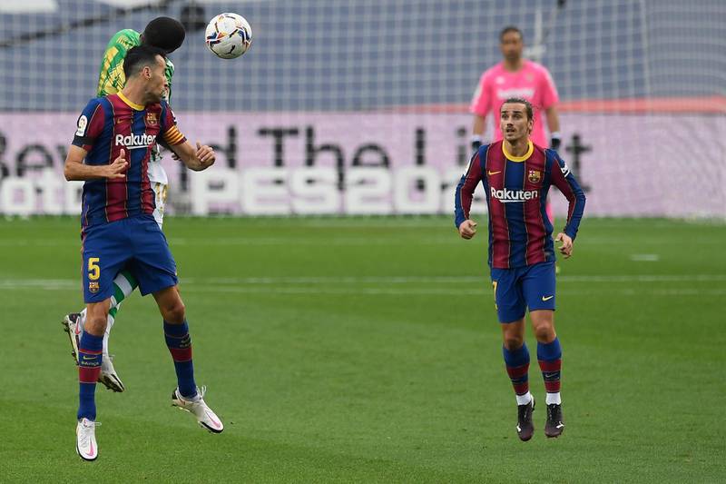 Sergio Busquets – 5. A poor first half saw Busquets struggling to get his foot on the ball, but that improved as Barca edged ahead after the break.  AFP