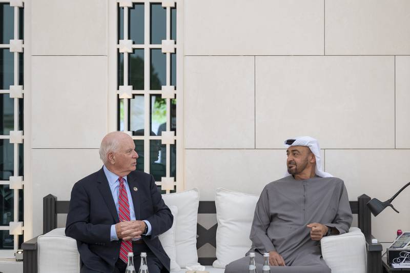 Sheikh Mohamed and Mr Cardin discuss issues of concern to both the UAE and US.