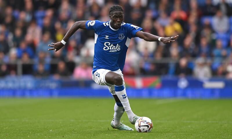 Amadou Onana earns £100,000 a week at Everton. Getty