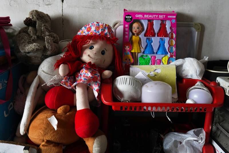 Toys at the home of a Syrian refugee family.