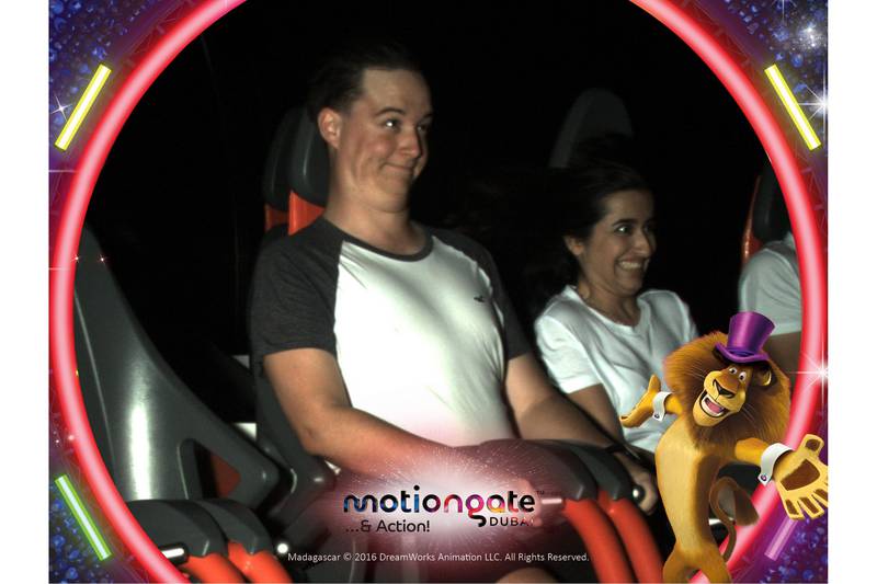 Just one of the many reactions captured on the Madagascar Mad Pursuit roller coaster ride. Courtesy Picsolve
