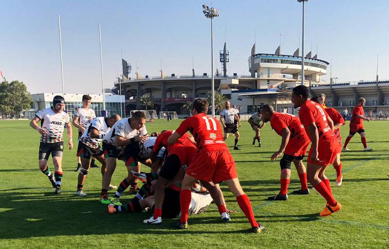 Abu Dhabi Saracens won all nine of their matches with a bonus point as they won UAE Division One - but they will opt against promotion to the Premiership. Courtesy Abu Dhabi Saracens