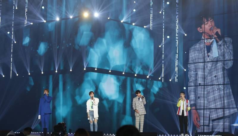 Shinee's 'Don’t Call Me' album is their seventh and the first not to feature their late member Jonghyun, who died in 2017. EPA