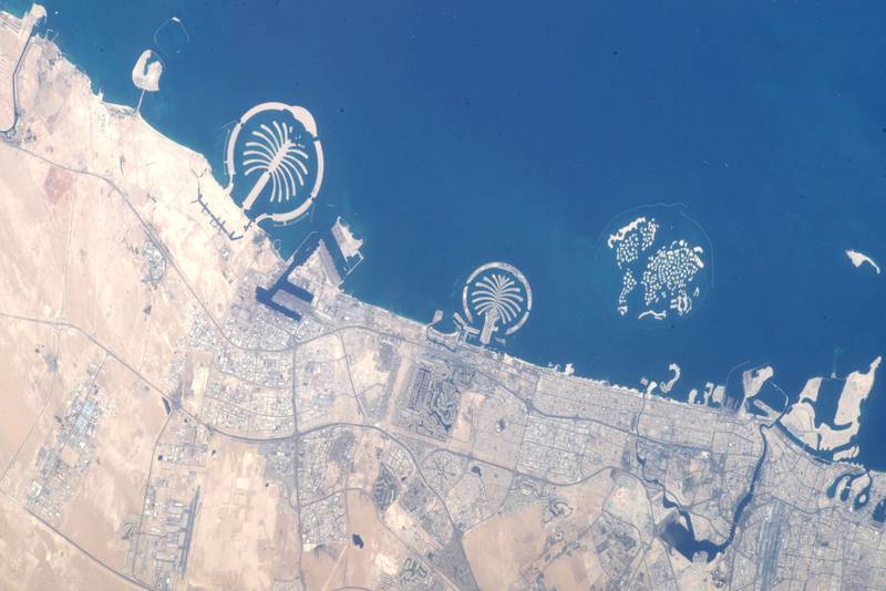 Japanese astronaut Wakata Koichi has shared remarkable images of Dubai’s coastline taken from the International Space Station. Photo: Wakata Koichi