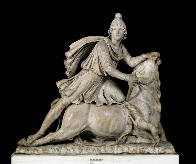A statue of the Roman sun god Mithras. Courtesy British Museum