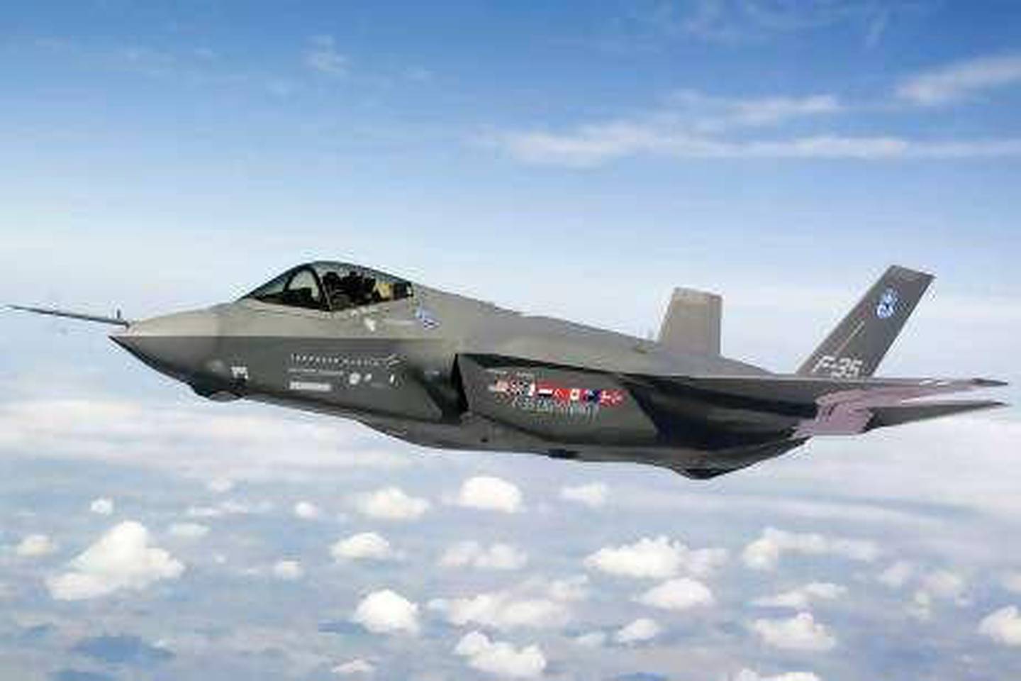 An F-35 Lightning II fighter jet makes a test flight over Fort Worth, Texas, U.S., on Sept. 5, 2008. Israel wants to buy as many as 75 Lockheed Martin Corp. F-35 Lightning II fighter jets from the U.S. for as much as $15.2 billion, the Pentagon agency responsible for foreign sales said today. Source: Lockheed Martin/US Air Force via Bloomberg News