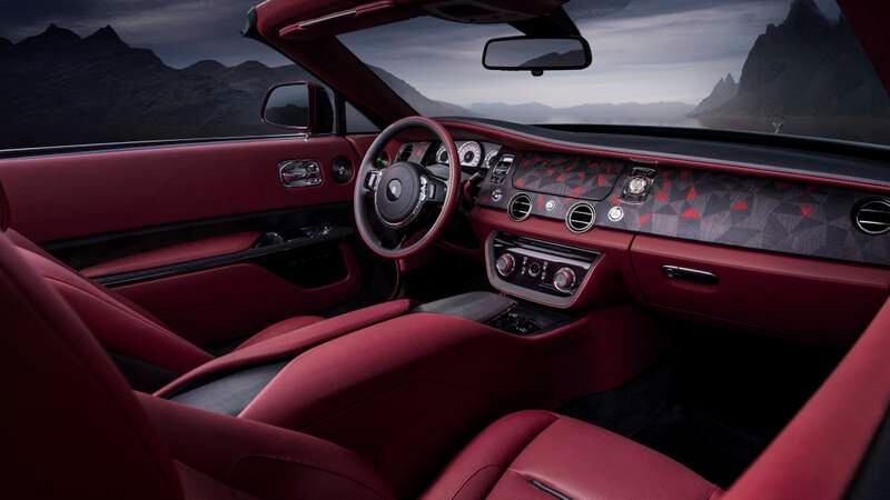 The exterior coachwork is finished in True Love red and appears to change colour at different angles. Photo: Rolls-Royce