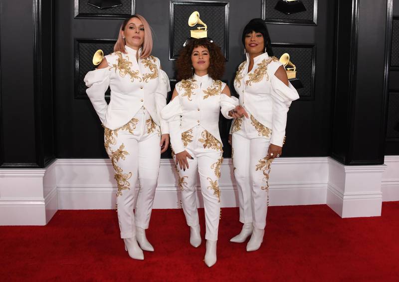Band Flor de Toloache arrives for the 62nd Annual Grammy Awards on January 26, 2020, in Los Angeles. AFP