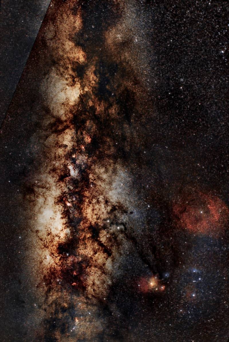 A mosaic of about 202 different Milkyway images taken by Emirati astrophotographer and astronomer Thabet Al Qaissieh. Photo: Al Sadeem Observatory
