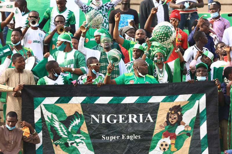 Nigeria supporters before the match. AFP