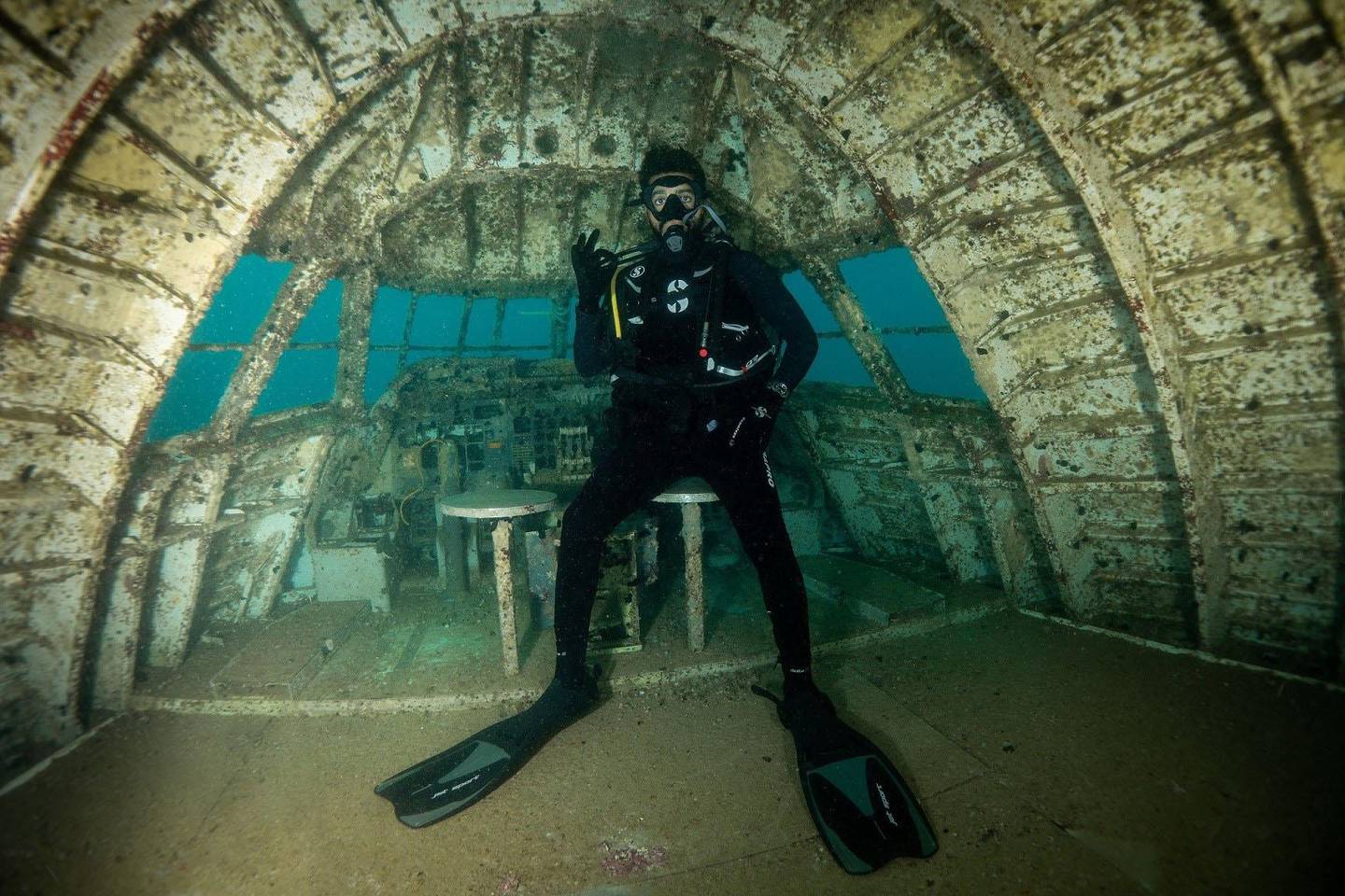 Diving Enthusiast visiting the site of Dive Bahrain. Courtesy Bahrain Tourism & Exhibitions Authority