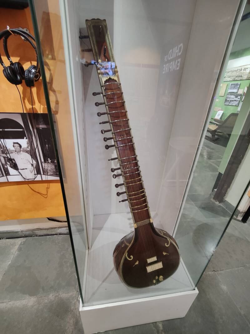 A beloved sitar and family heirloom taken by one refugee across the border and lovingly repaired by another. Photo: Kalpana Sunder
