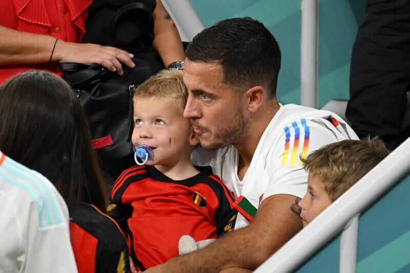 Belgium's Eden Hazard makes time for family following the disappointing loss. Getty Images