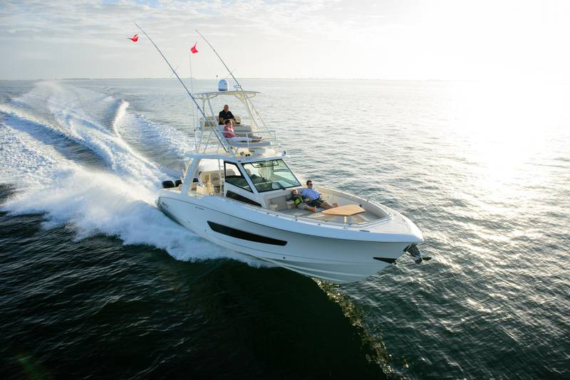 The 370 Outrage by Delma Marine is the world's largest Boston Whaler. Courtesy Dubai International Boat Show