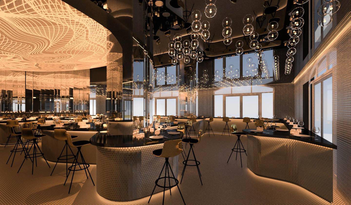 The main restaurant at Mix by Alain Ducasse in Dubai 