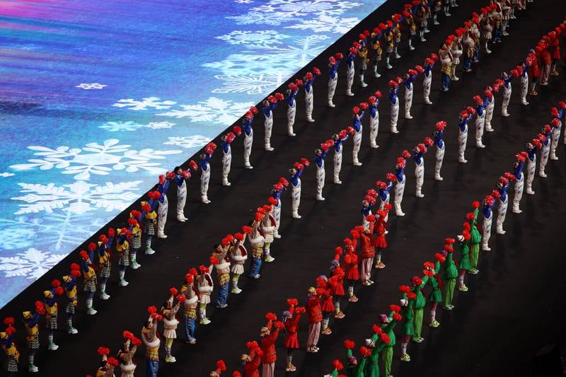 Performer’s dance during the opening ceremony. Getty