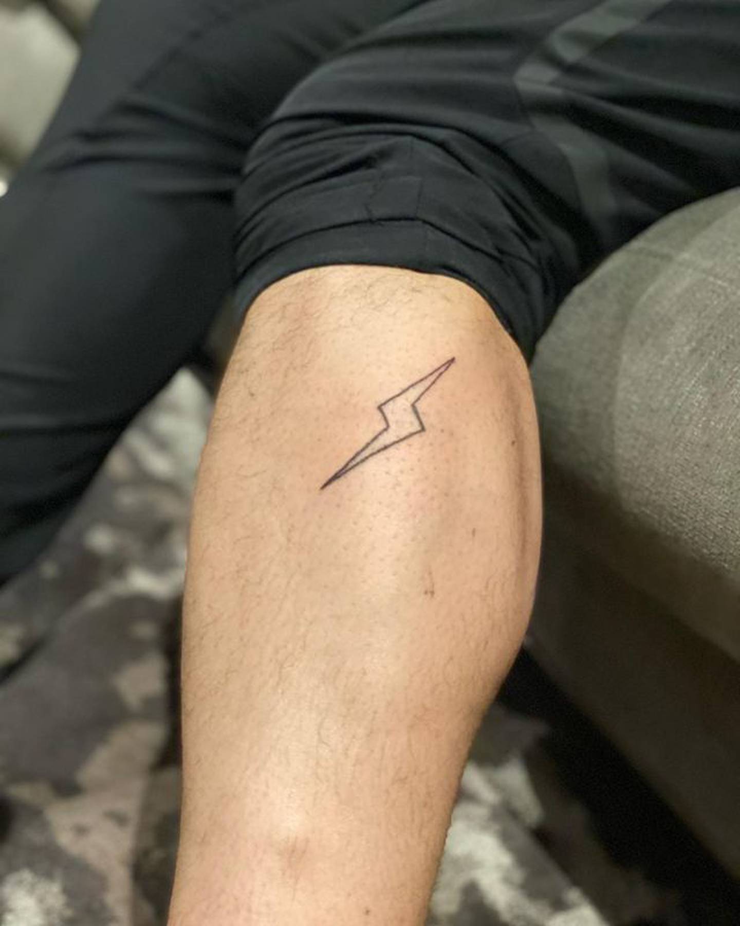Laith Nakli posted an image of his lightning bolt tattoo on Instagram, saying 'This tattoo is a testament to how much I love my cast!!' Photo: Laith Nakli / Instagram