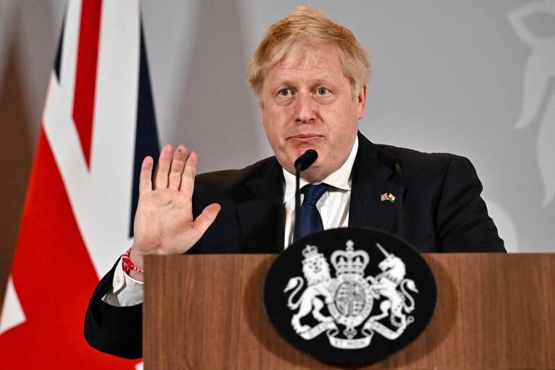 British Prime Minister Boris Johnson on April 22. Reuters