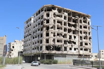 Al Khaleej Building on Benghazi's Amr Ibn Al-Aas Street. 