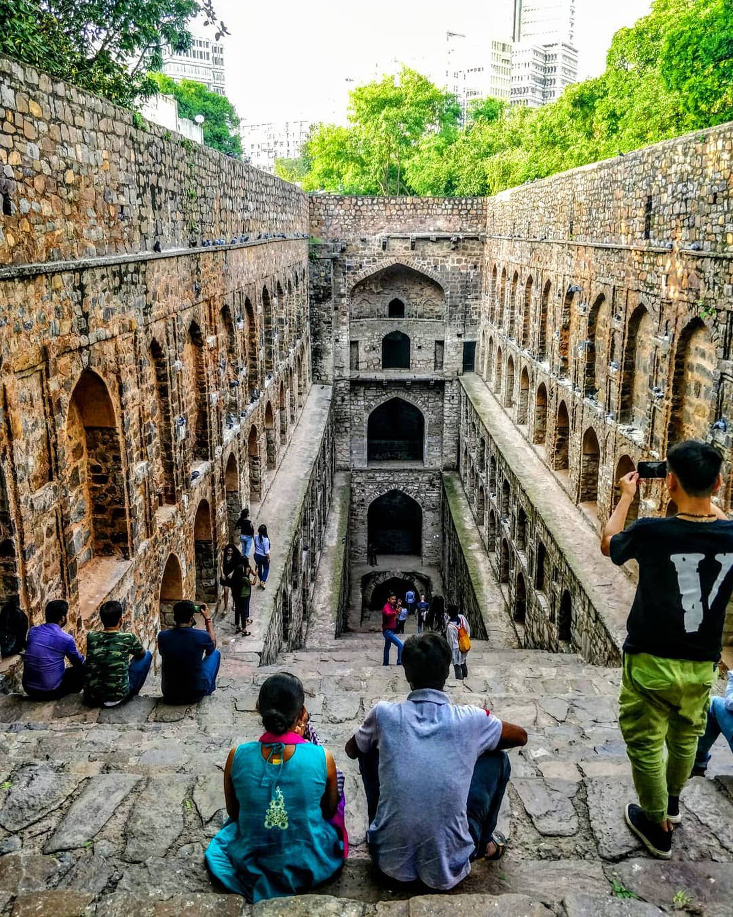 Agrasen ki Baoli, designated a protected monument by the Archaeological Survey of India, in the heart of New Delhi. Photo: Kalpana Sunder