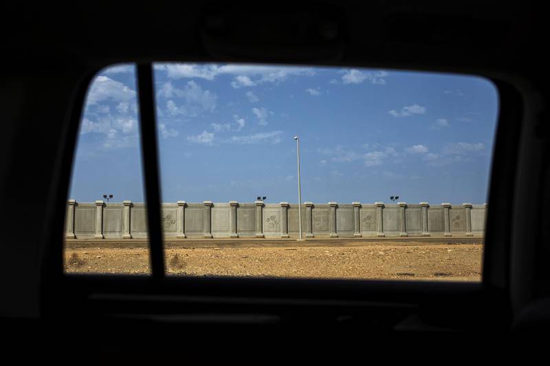 A view of the security wall at KAUST. Reuters