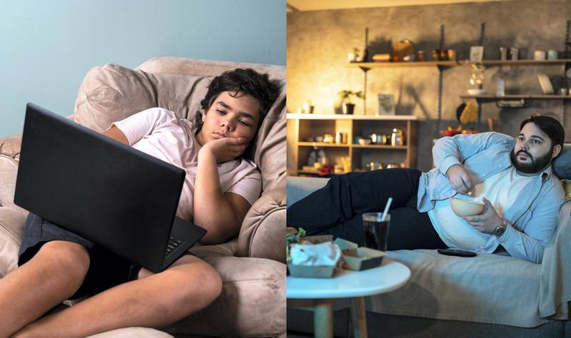 It’s easy for binge-watching to become a habit, but this has a negative impact on both posture and personality. Getty 