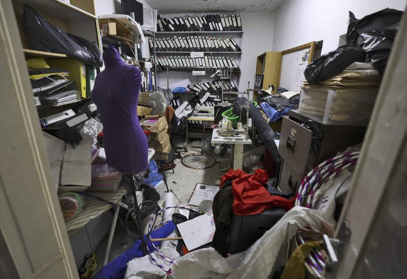 Another of the Women's Union's offices after being raided by Israeli forces. AFP