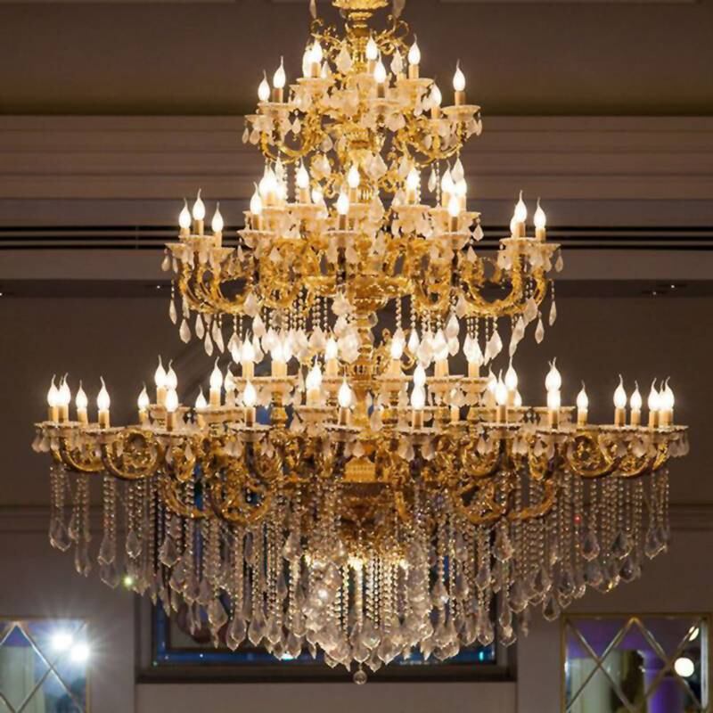 An ornate chandelier within the property. Photo: Alberto Pinto
