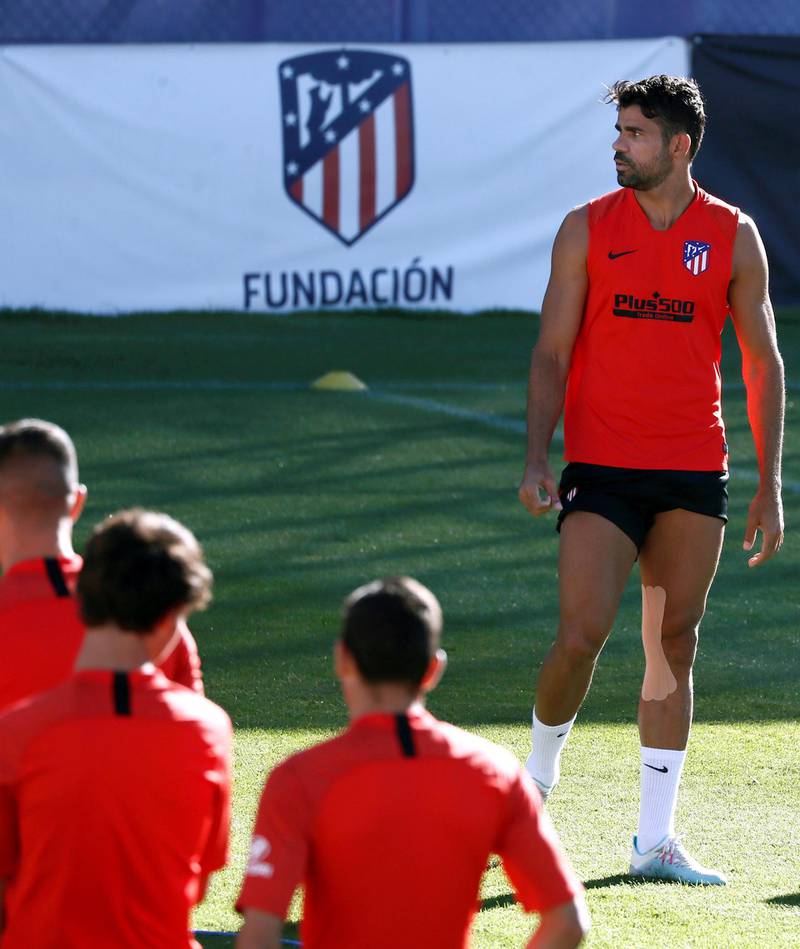 Diego Costa will look to maintain his impressive for Atletico Madrid when they go up against Juventus on Saturday in a friendly. All photos by EPA