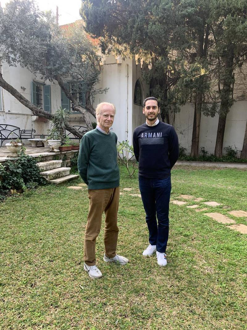 Roderick Sursock Cochrane, left, with Joseph El Hayek. 