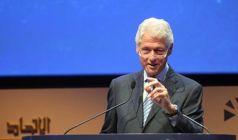 Former US President Bill Clinton. Sammy Dallal / The National