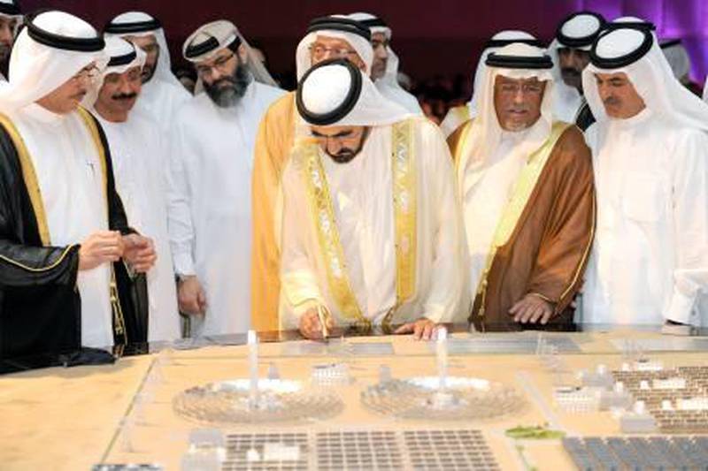 Vice president Mohammed Bin Rashid launches the " Sheikh Mohammed Bin Rashid Al Maktoum Solar Park " which will cost AED 12 billionWAM *** Local Caption ***  023994dd-7801-4900-b729-0e8fb4666c96.jpg