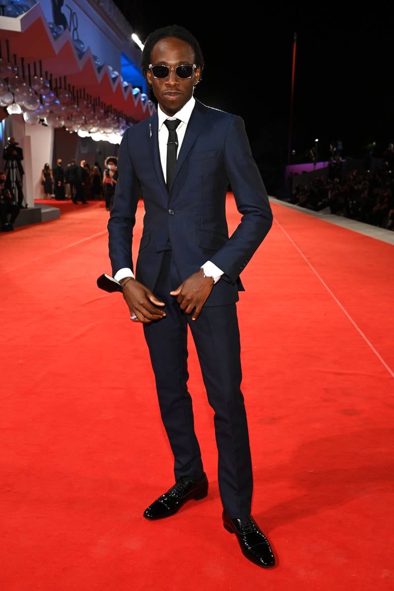 Michael Ajao attends the red carpet for 'Last Night In Soho' during the 78th Venice International Film Festival on September 4, 2021. Getty Images