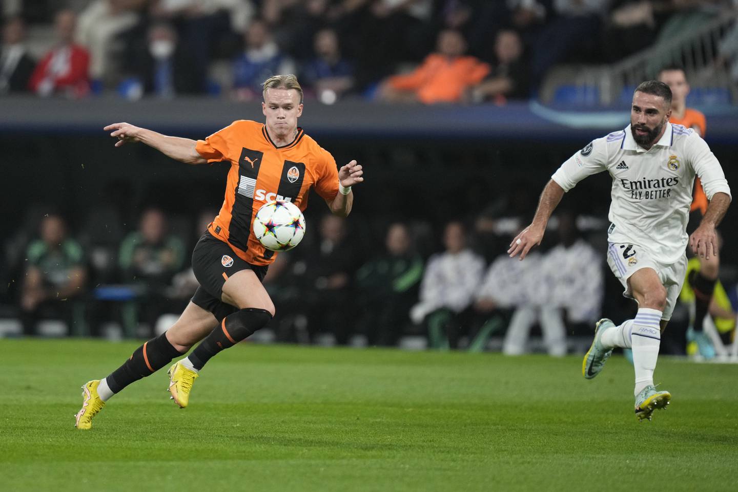 Shakhtar's Mykhaylo Mudryk is being linked with a move to Arsenal. AP