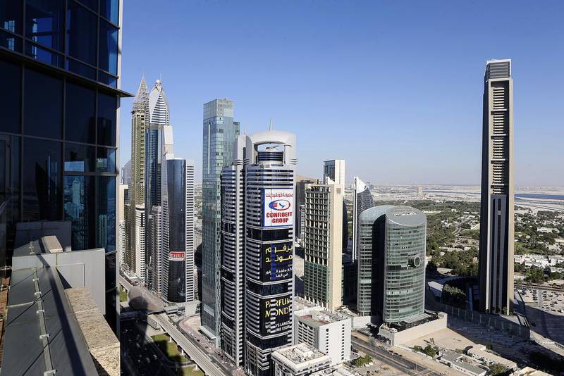 Sheikh Zayed Road apartments: Q1 2015 no change. Q1 2014-Q1 2015 up 2%. Studio: Dh75-80,000. 1BR: Dh110-120,000. 2BR: Dh140-170,000. 3BR: Dh180-220,000. Sarah Dea / The National