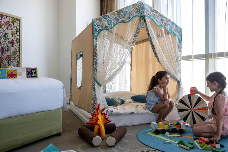 Children are well catered for at Conrad Abu Dhabi with in-room facilities, children's menus and a swimming pool reserved for little ones.