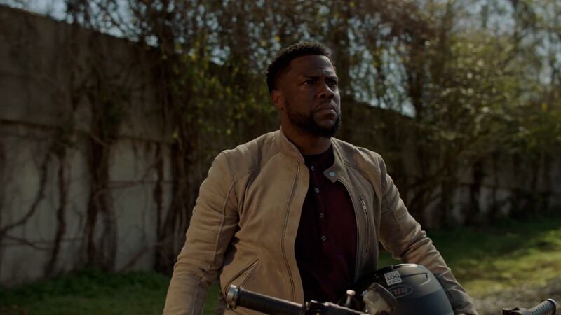 In Die Hart, Kevin Hart plays a fictionalised, exaggerated version of himself trying to make it as a serious action star. All photos: Prime Video