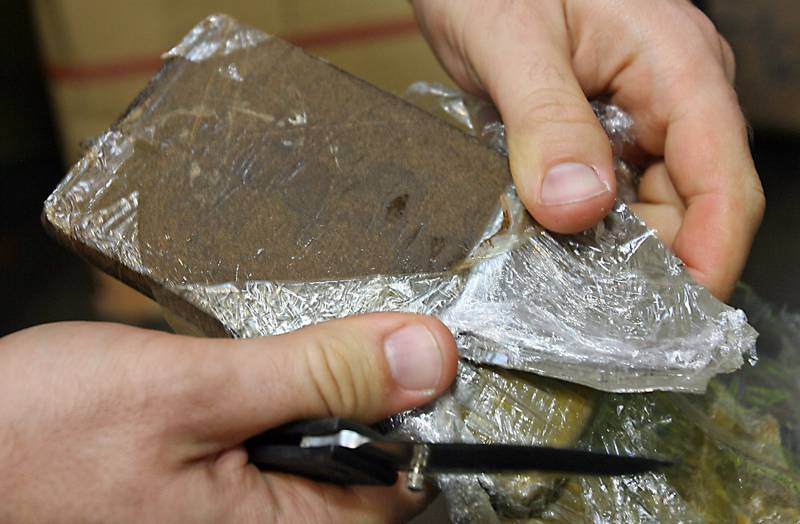 Cannabis seized by Moroccan police in 2007. The country is one of the world's biggest hashish producers. AFP