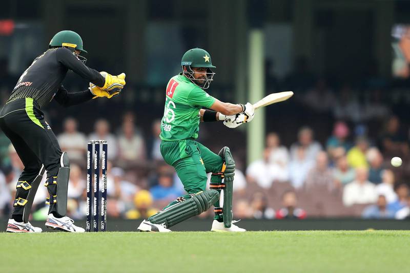 SYDNEY, AUSTRALIA - NOVEMBER 03: Babar Azam of Pakistan bats during game one of the International Twenty20 series between Australia and Pakistan at Sydney Cricket Ground on November 03, 2019 in Sydney, Australia. (Photo by Mark Metcalfe/Getty Images)