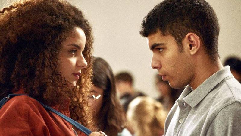 Leyla Bouzid's 'A Tale of Love and Desire' follows the story of Ahmed (Sami Outalbali), right, a shy French-born student of Algerian descent who falls in love with Farah (Zbeida Belhajamor). Cannes Film Festival