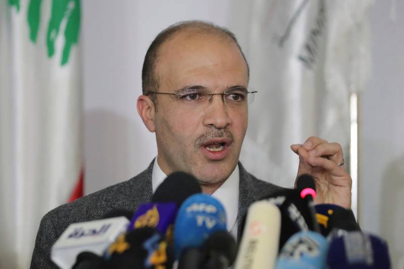 Lebanese Health Minister Hamad Hassan speaks during a news conference, in Beirut, Lebanon. AP Photo