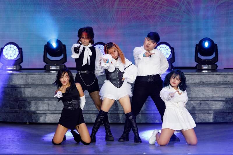 A group perform during the Kite: K-pop in the Emirates 2021 concert.