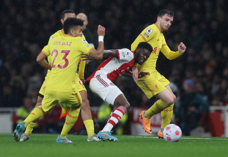 Thomas Partey – 7. The Ghanaian managed to evade Liverpool’s press and was at the heart of Arsenal’s best work in the first half. He was less effective after the break. Action Images