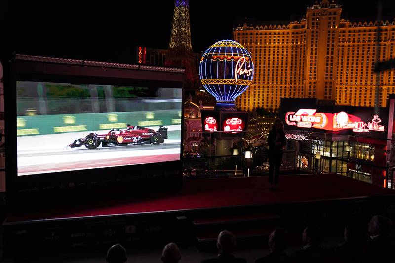 Las Vegas will host an F1 race in 2023. AP