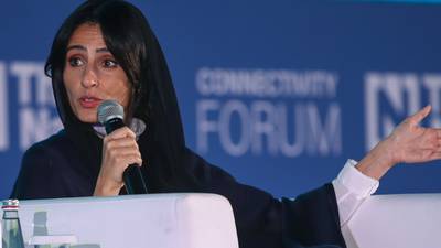 Razan Al Mubarak says she sees great optimism that Cop28 will be successful. Victor Besa / The National