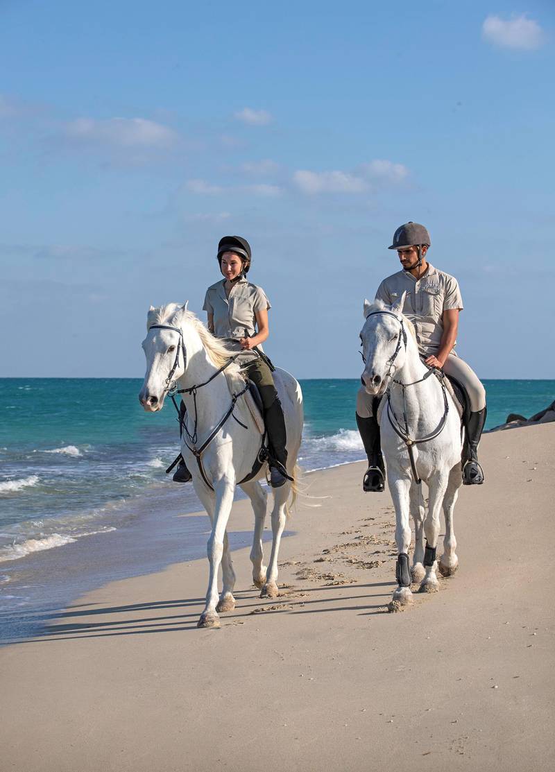 The stables are home to more than 30 horses with beachfront rides and dune trekking available.