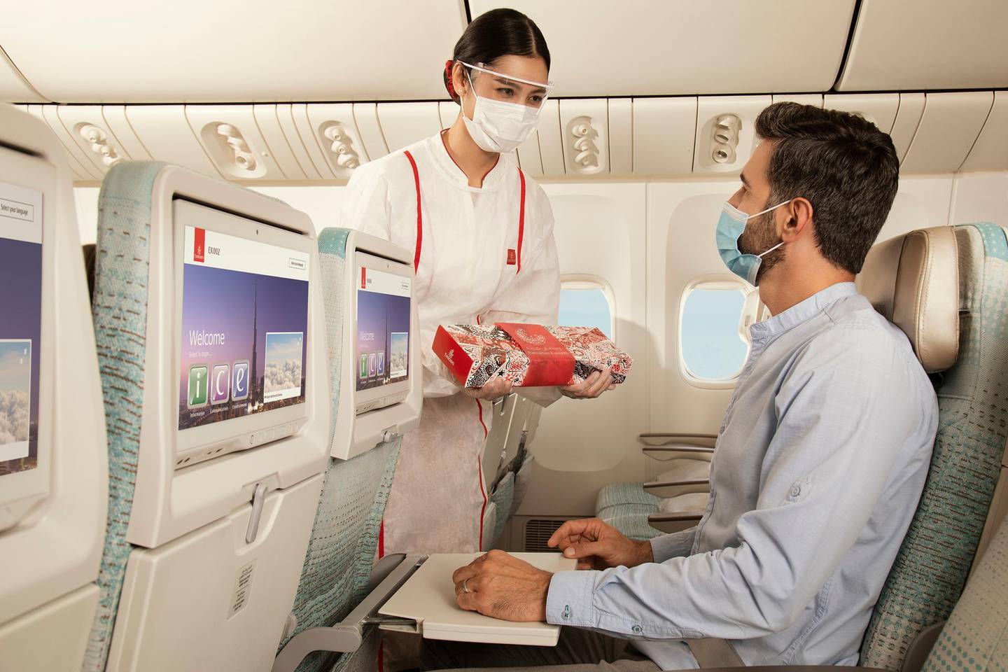 Emirates has been serving Ramadan meal boxes on flights for more than 20 years. Courtesy Emirates