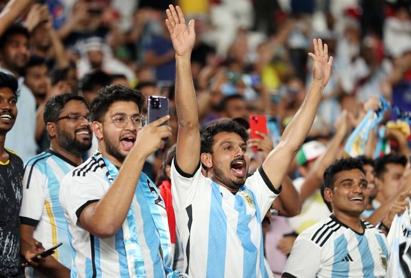 Fans before the match in Abu Dhabi
