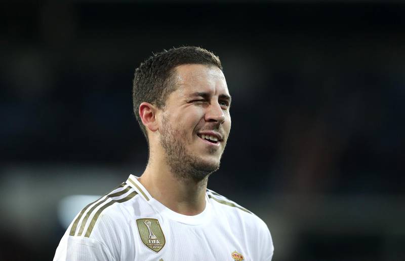 Real's Eden Hazard after the win against Real Sociedad. Getty